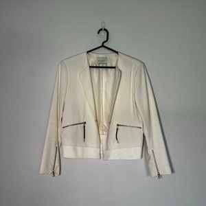 Sandro white cropped jacket